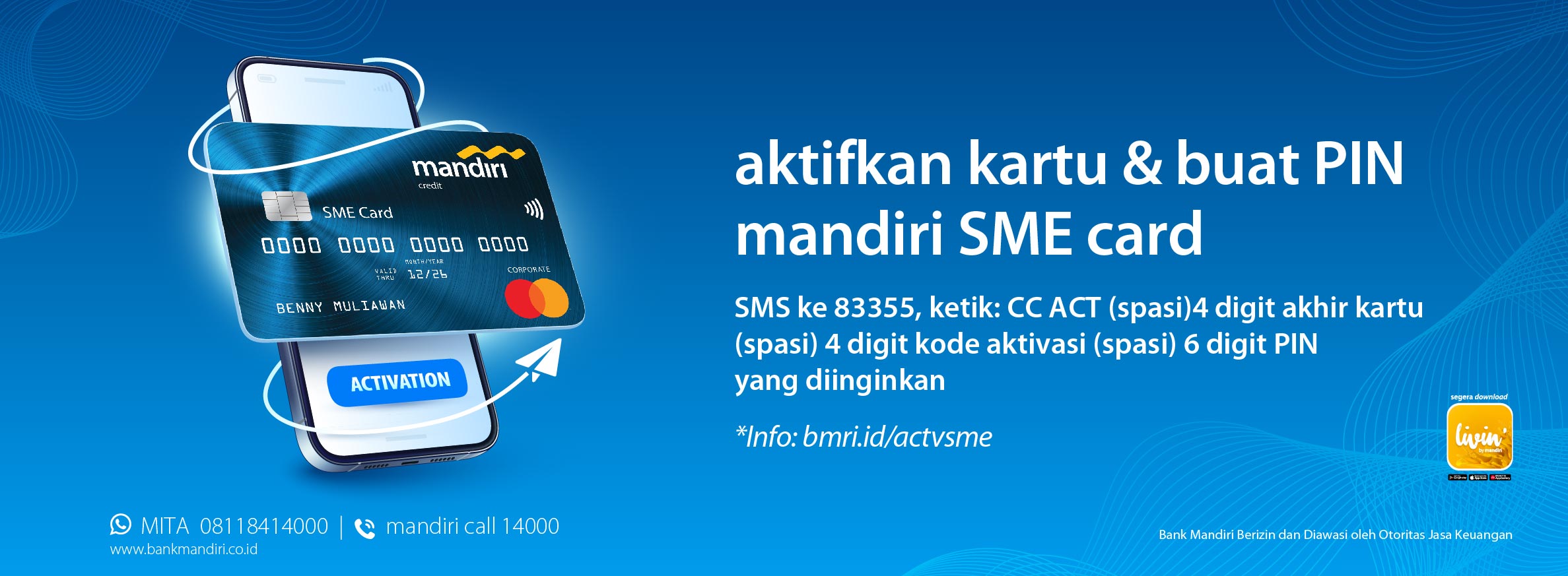 Aktivasi Mandiri Kartu Kredit SME Card Bmri Id Actvsme Mandiri